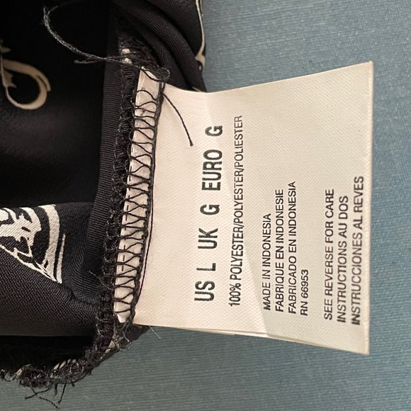 Leslie Fay Sportswear Button Vest Size Large Black Background with Cream Images - Picture 9 of 10